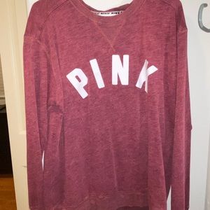 Oversized pink sweatshirt